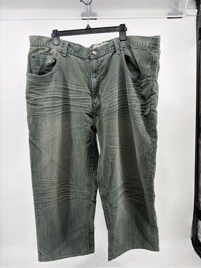 F.U.S.A.I. Jeans Y2K Streetwear Baggy Embroidered Flap Pocket Denim‎ Shorts